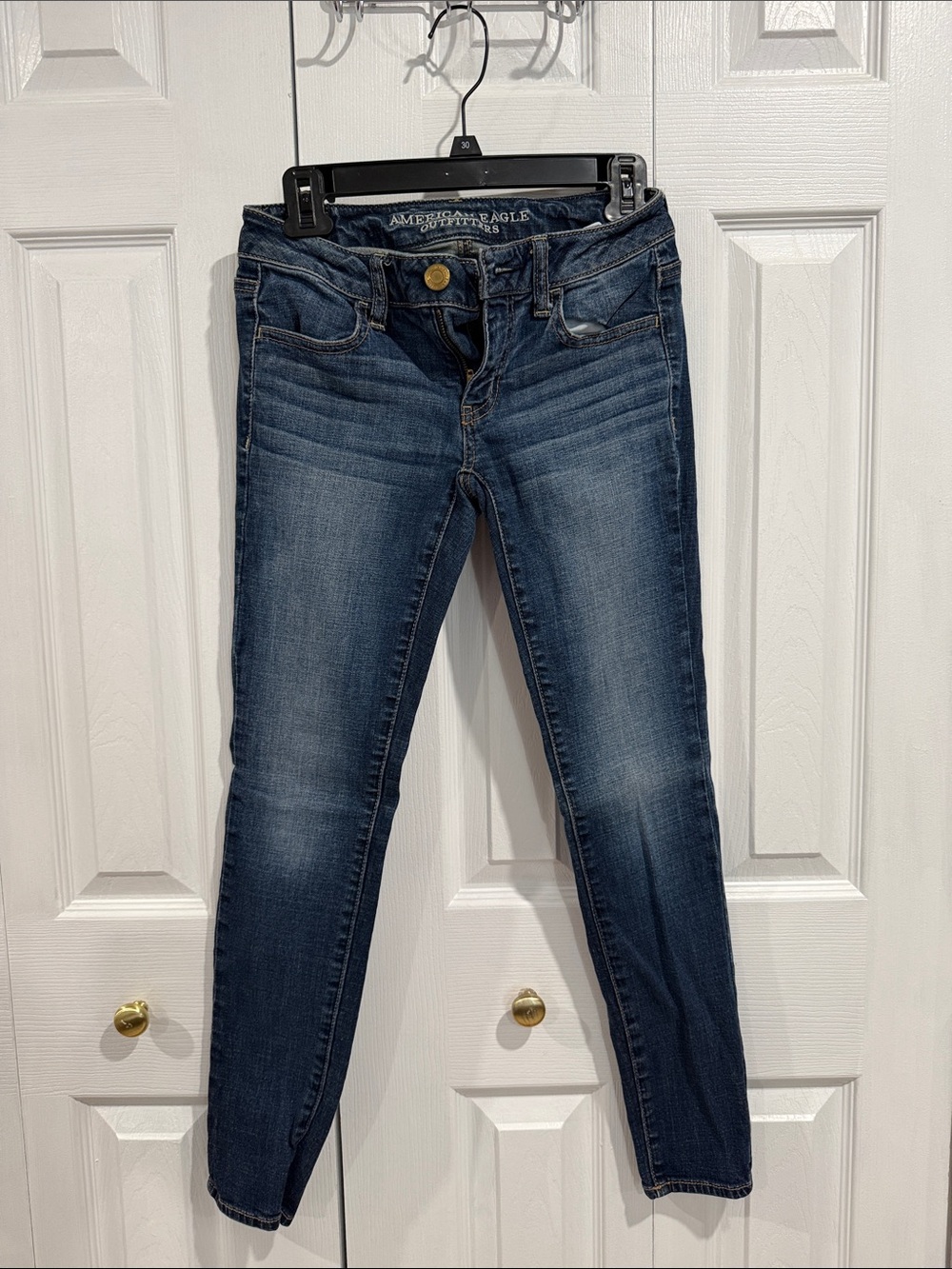 American Eagle Outfitters Women's Skinny Jeans - Dark Blue Wash